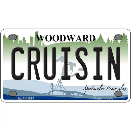 Cruisin Woodward Michigan Novelty License Plate 4" x 2.2" (MLP)