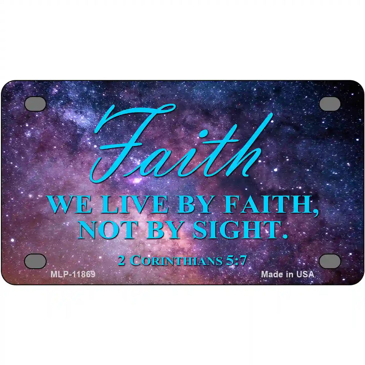 Live By Faith Novelty License Plate 4" x 2.2" (MLP)