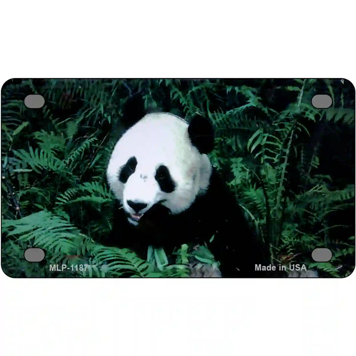 Panda Bear Novelty Metal License Plate 4" x 2.2" (MLP)