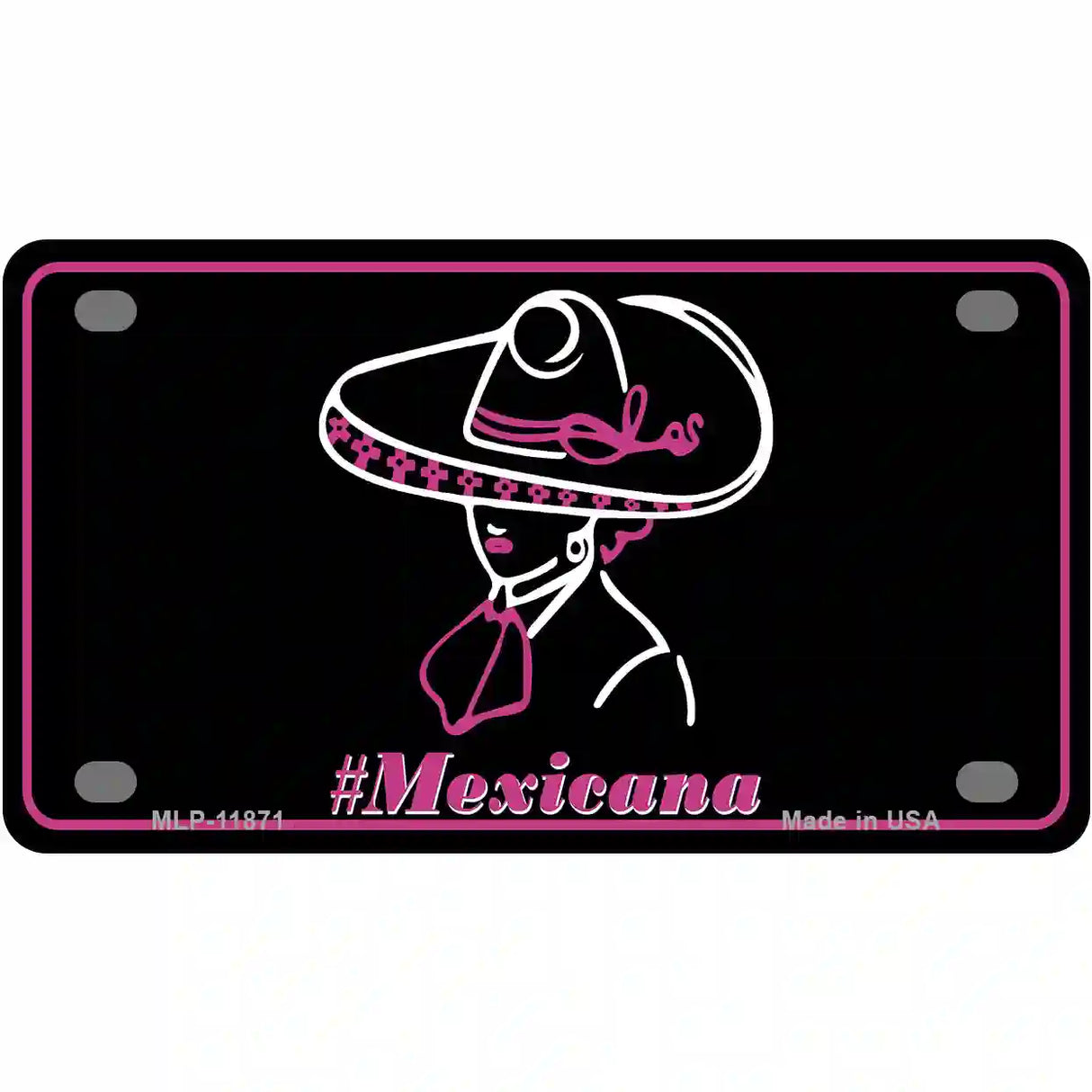 Hashtag Mexicana Novelty License Plate 4" x 2.2" (MLP)