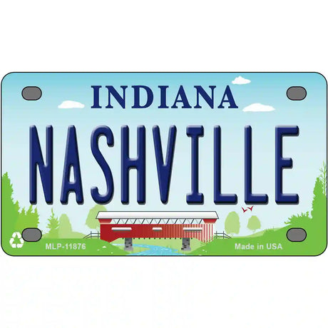 Nashville Indiana Novelty License Plate 4" x 2.2" (MLP)