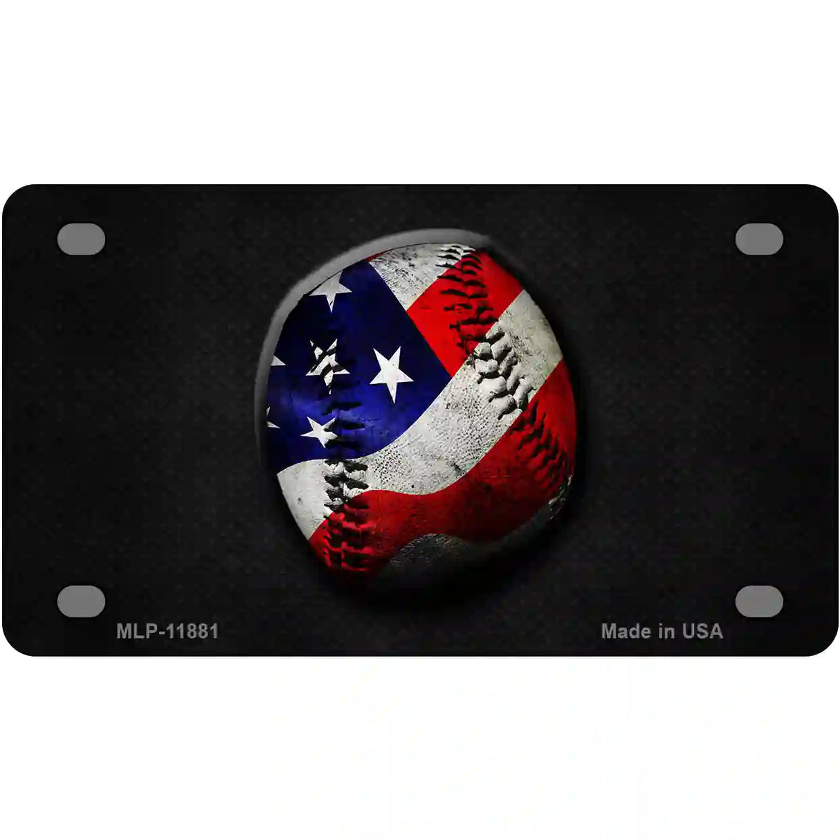 American Baseball Novelty Metal License Plate 4" x 2.2" (MLP)