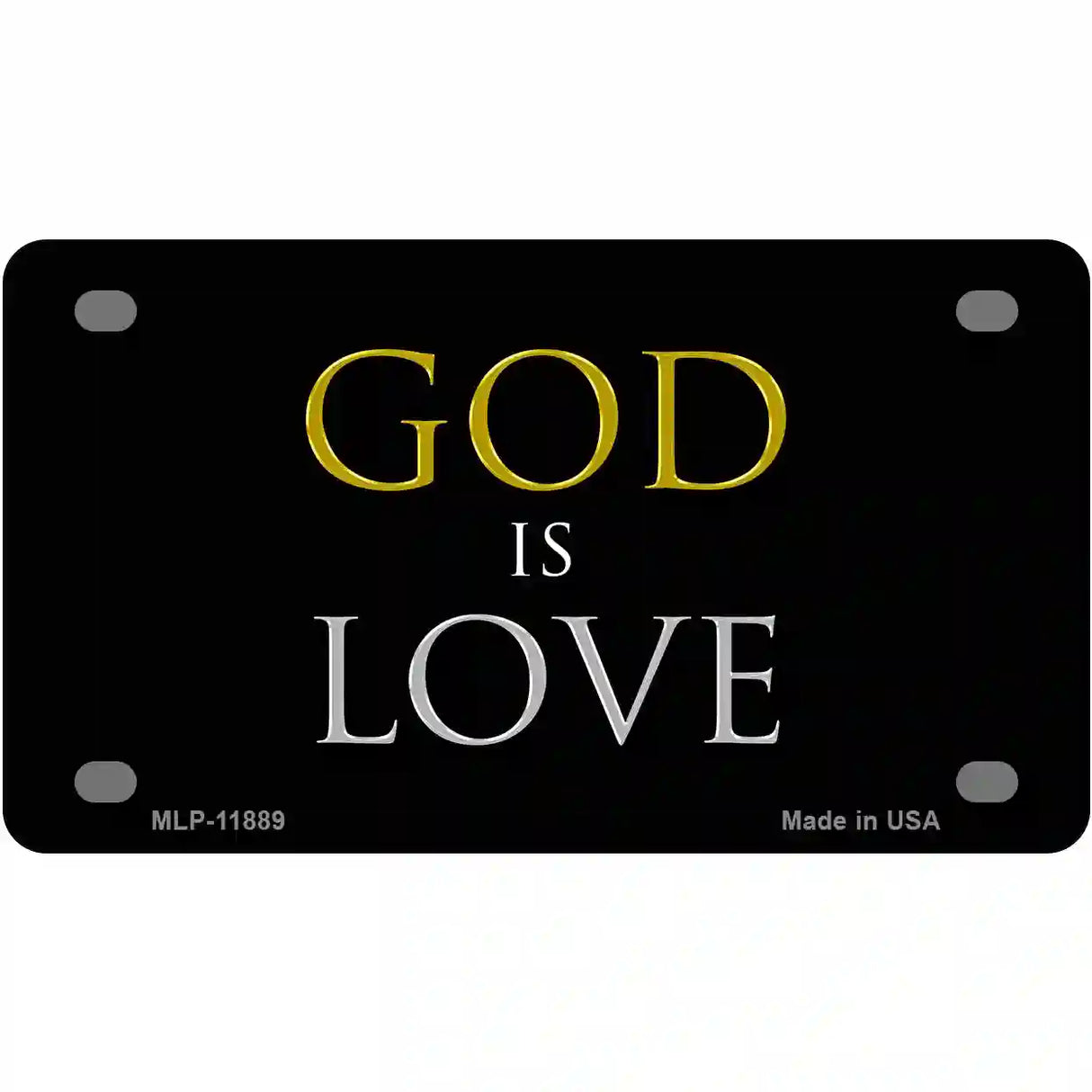 God Is Love Novelty Metal License Plate 4" x 2.2" (MLP)