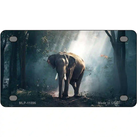 Elephant in the Woods Novelty Metal License Plate 4" x 2.2" (MLP)