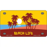 Beach Life Novelty Metal License Plate 4" x 2.2" (MLP)