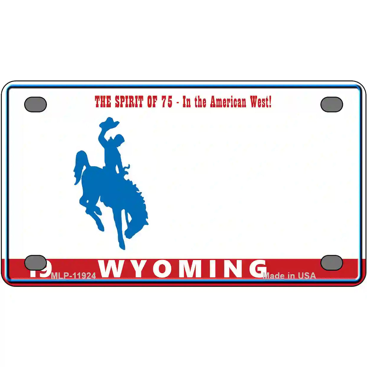 Wyoming Novelty Metal License Plate 4" x 2.2" (MLP) / Yes