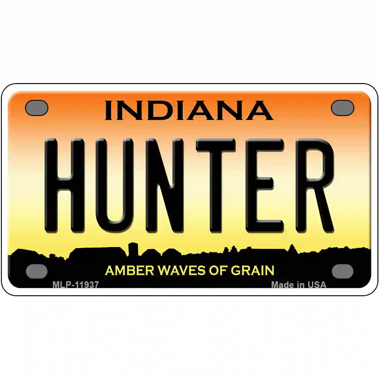 Hunter Indiana Novelty Metal License Plate Tag LP-11937 4" x 2.2" (MLP)