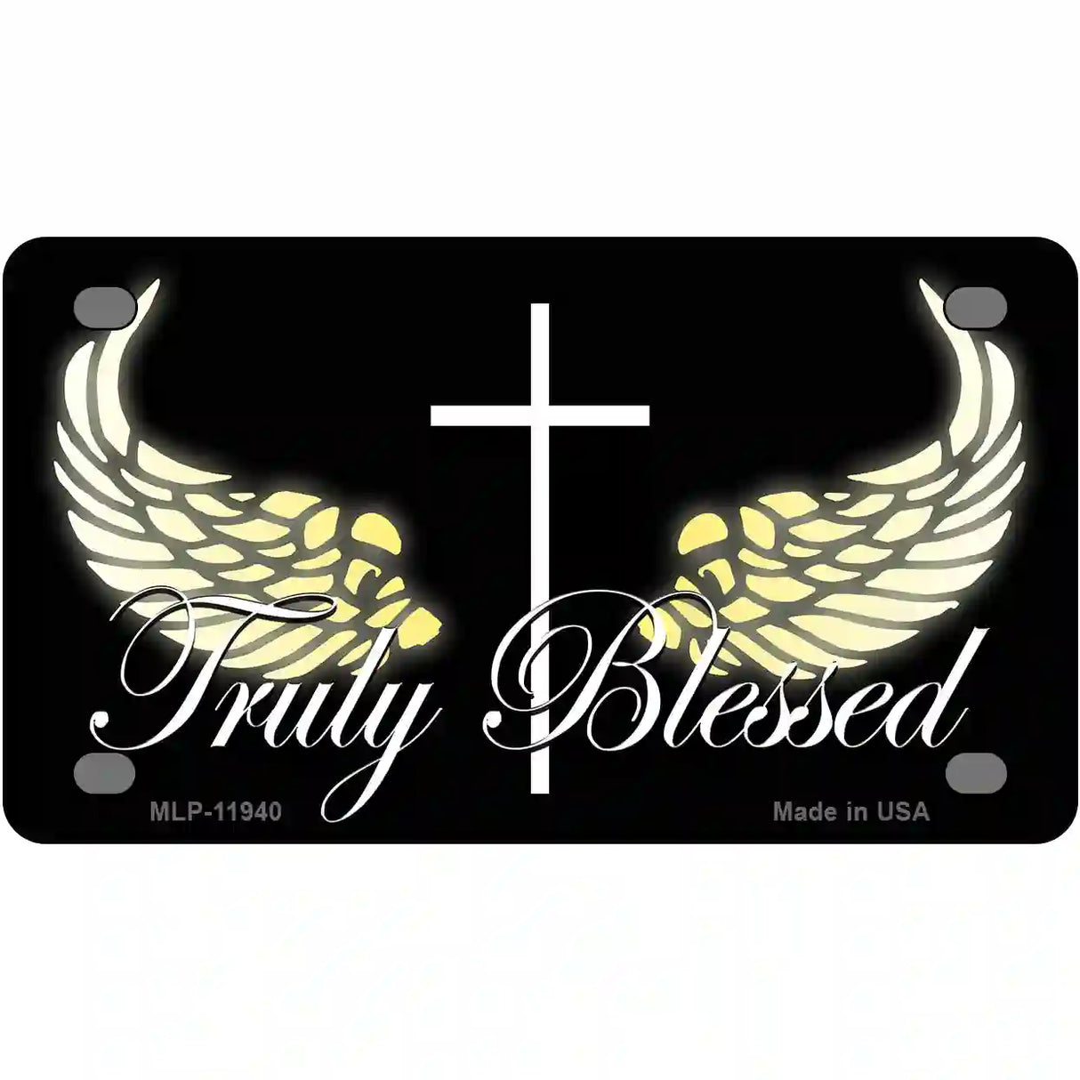 Truly Blessed Novelty Metal License Plate 4" x 2.2" (MLP)