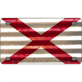 Alabama Corrugated Flag Novelty License Plate 4" x 2.2" (MLP)