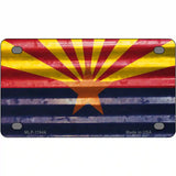 Arizona Corrugated Flag Novelty License Plate 4" x 2.2" (MLP)