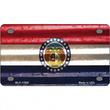 Missouri Corrugated Flag Novelty License Plate 4" x 2.2" (MLP)