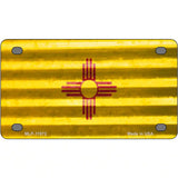 New Mexico Corrugated Flag Novelty License Plate 4" x 2.2" (MLP)