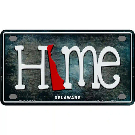 Delaware Home State Outline Novelty License Plate 4" x 2.2" (MLP)