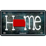 Kansas Home State Outline Novelty License Plate 4" x 2.2" (MLP)