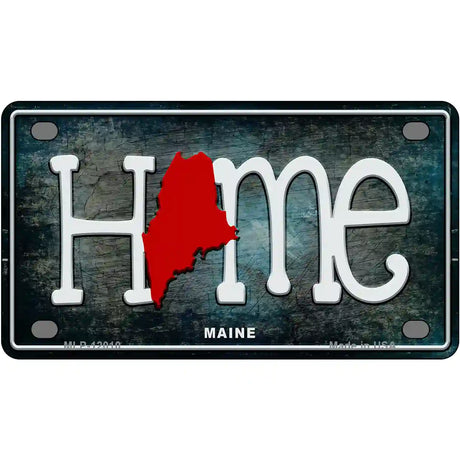 Maine Home State Outline Novelty License Plate 4" x 2.2" (MLP)