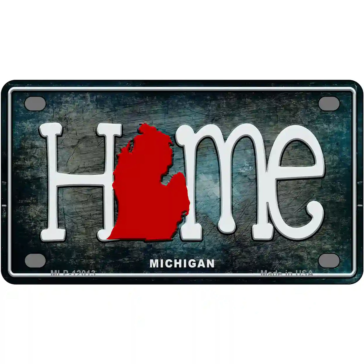 Michigan Home State Outline Novelty License Plate 4" x 2.2" (MLP)