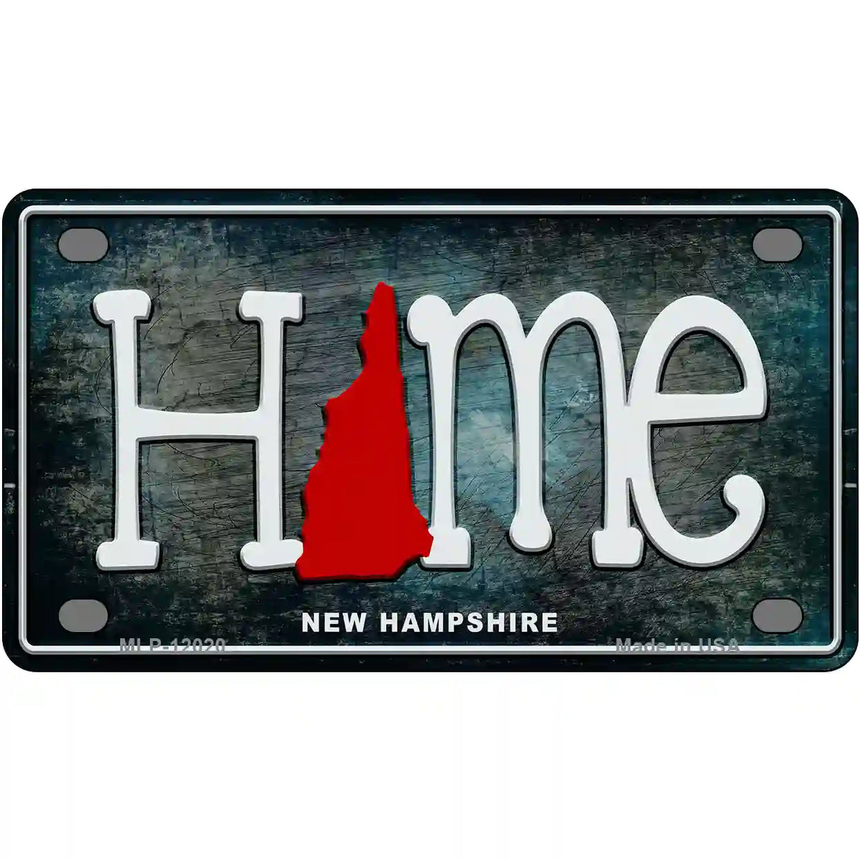 New Hampshire Home State Outline Novelty License Plate 4" x 2.2" (MLP)