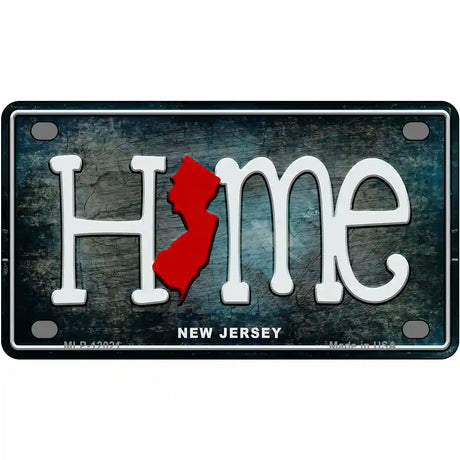 New Jersey Home State Outline Novelty License Plate 4" x 2.2" (MLP)