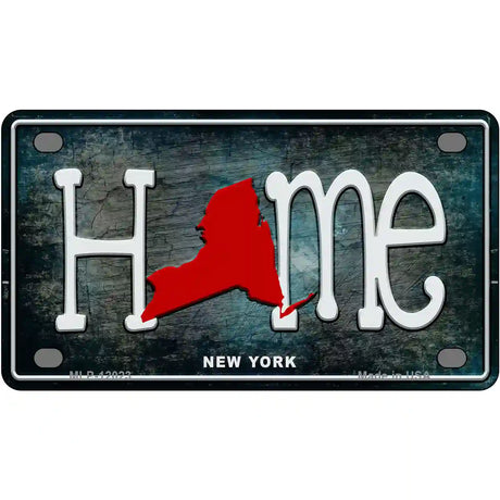 New York Home State Outline Novelty License Plate 4" x 2.2" (MLP)