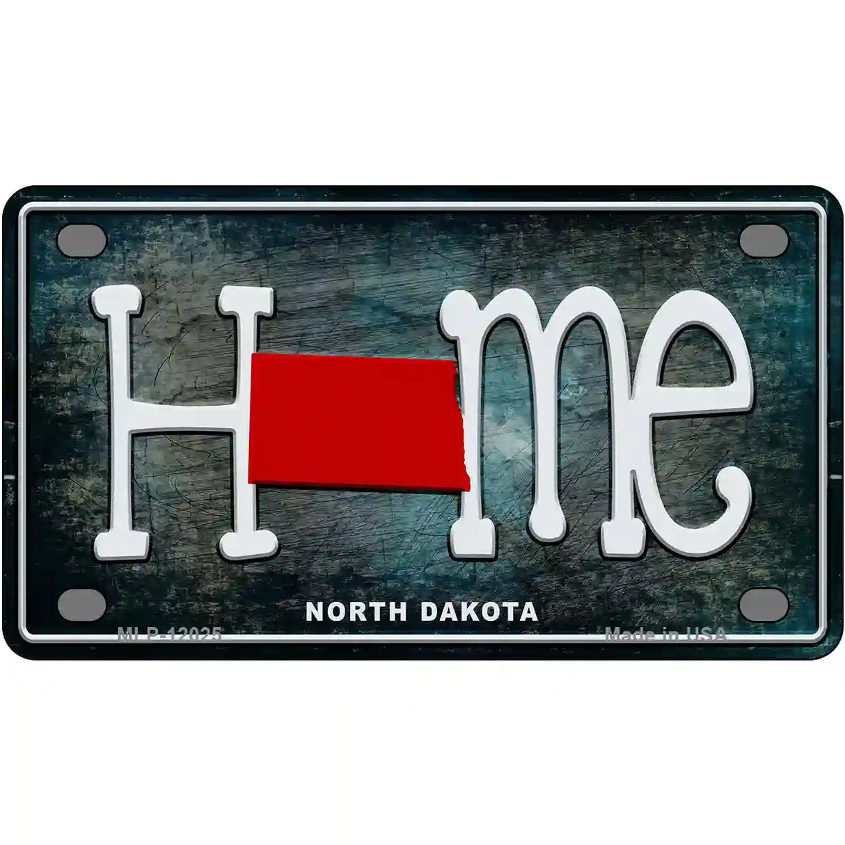 North Dakota Home State Outline Novelty License Plate 4" x 2.2" (MLP)