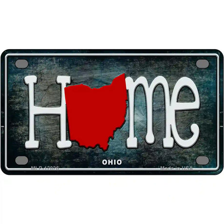 Ohio Home State Outline Novelty License Plate 4" x 2.2" (MLP)