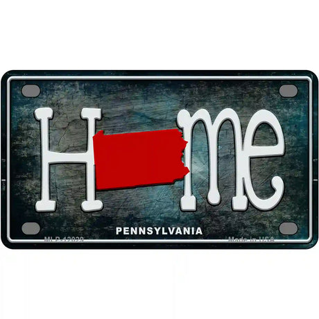 Pennsylvania Home State Outline Novelty License Plate 4" x 2.2" (MLP)