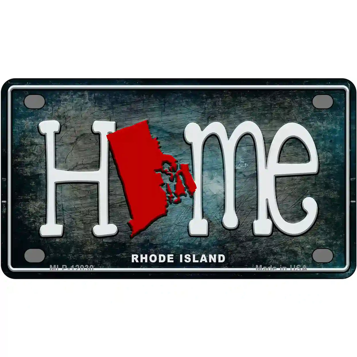 Rhode Island Home State Outline Novelty License Plate 4" x 2.2" (MLP)