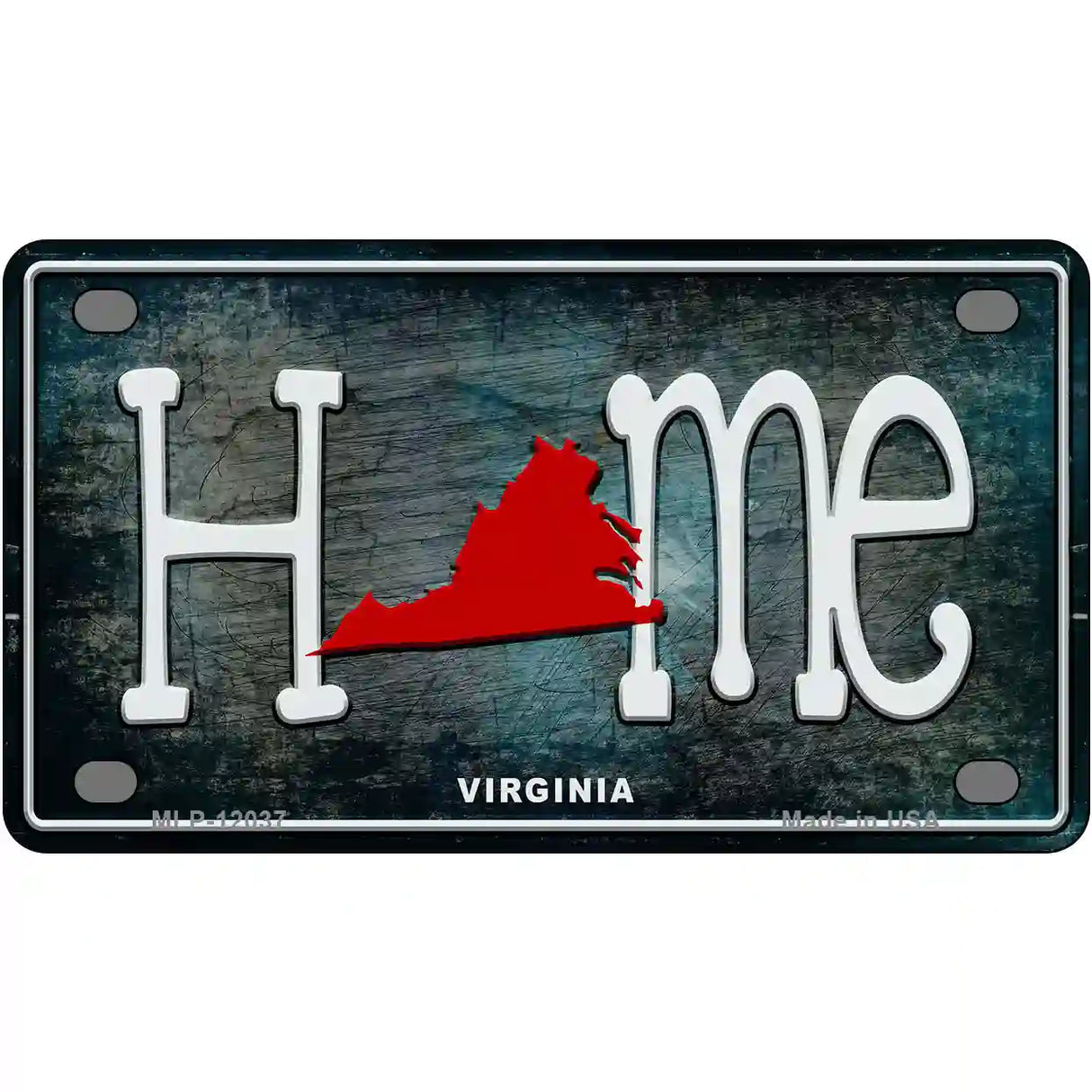 Virginia Home State Outline Novelty License Plate 4" x 2.2" (MLP)