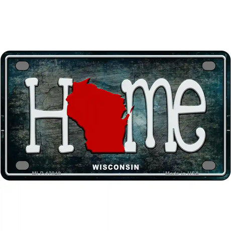 Wisconsin Home State Outline Novelty License Plate 4" x 2.2" (MLP)