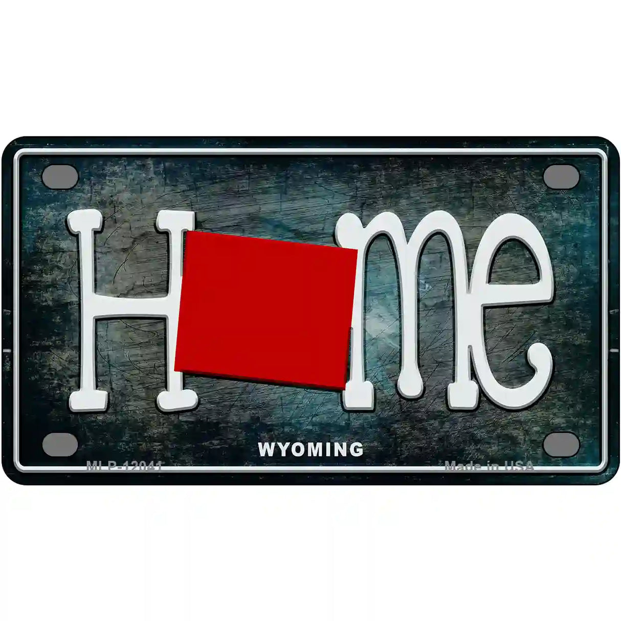 Wyoming Home State Outline Novelty License Plate 4" x 2.2" (MLP)