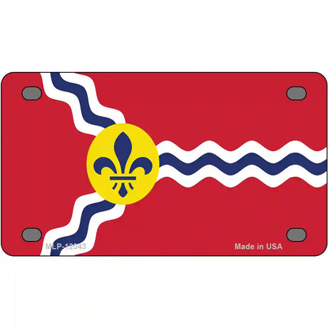 St. Louis State Flag Missouri Novelty Metal License Plate 4" x 2.2" (MLP)