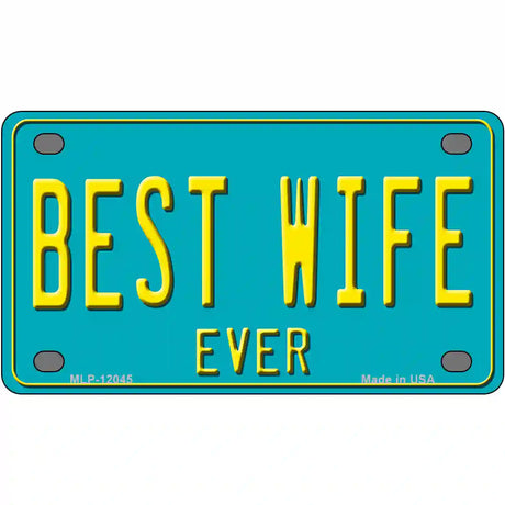 Best Wife Novelty Metal License Plate 4" x 2.2" (MLP)