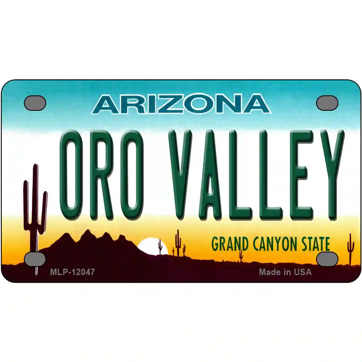 Oro Valley Arizona Novelty Metal License Plate 4" x 2.2" (MLP)