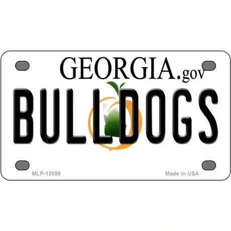 Georgia Bulldogs Novelty Metal License Plate 4" x 2.2" (MLP)