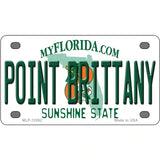 Florida Point Brittany Novelty Metal License Plate 4" x 2.2" (MLP)