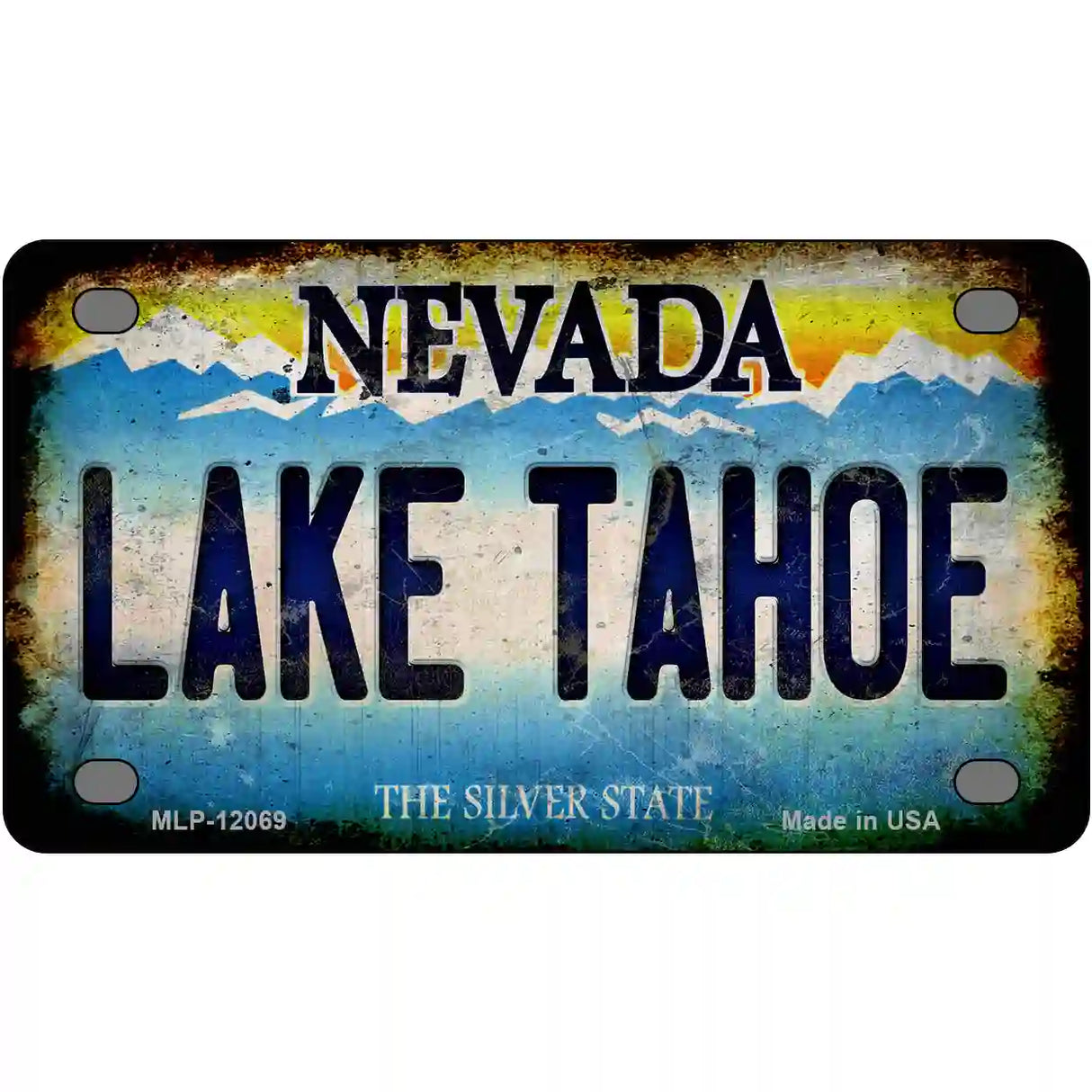 Nevada Lake Tahoe Novelty Metal License Plate 4" x 2.2" (MLP)