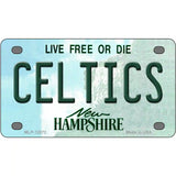 Celtics New Hampshire State Novelty Metal License Plate 4" x 2.2" (MLP)