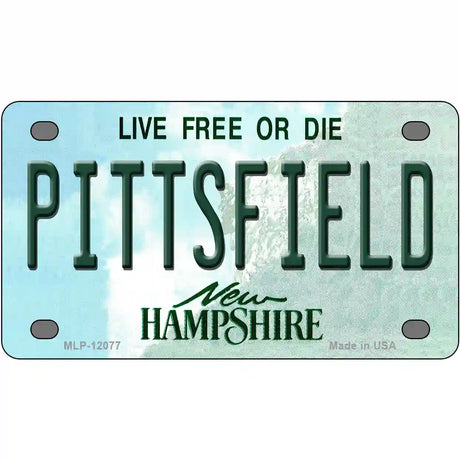 Pittsfield New Hampshire State Novelty Metal License Plate 4" x 2.2" (MLP)