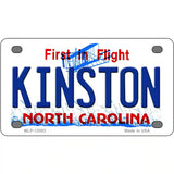 Kinston North Carolina State Novelty Metal License Plate 4" x 2.2" (MLP)