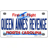 Queen Annes Revenge North Carolina State Novelty Metal License Plate 4" x 2.2" (MLP)