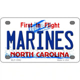 Marines North Carolina State Novelty Metal License Plate 4" x 2.2" (MLP)