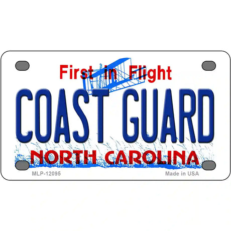 Coast Guard North Carolina State Novelty Metal License Plate 4" x 2.2" (MLP)