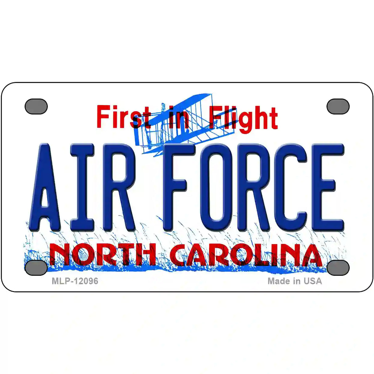 Air Force North Carolina State Novelty Metal License Plate 4" x 2.2" (MLP)