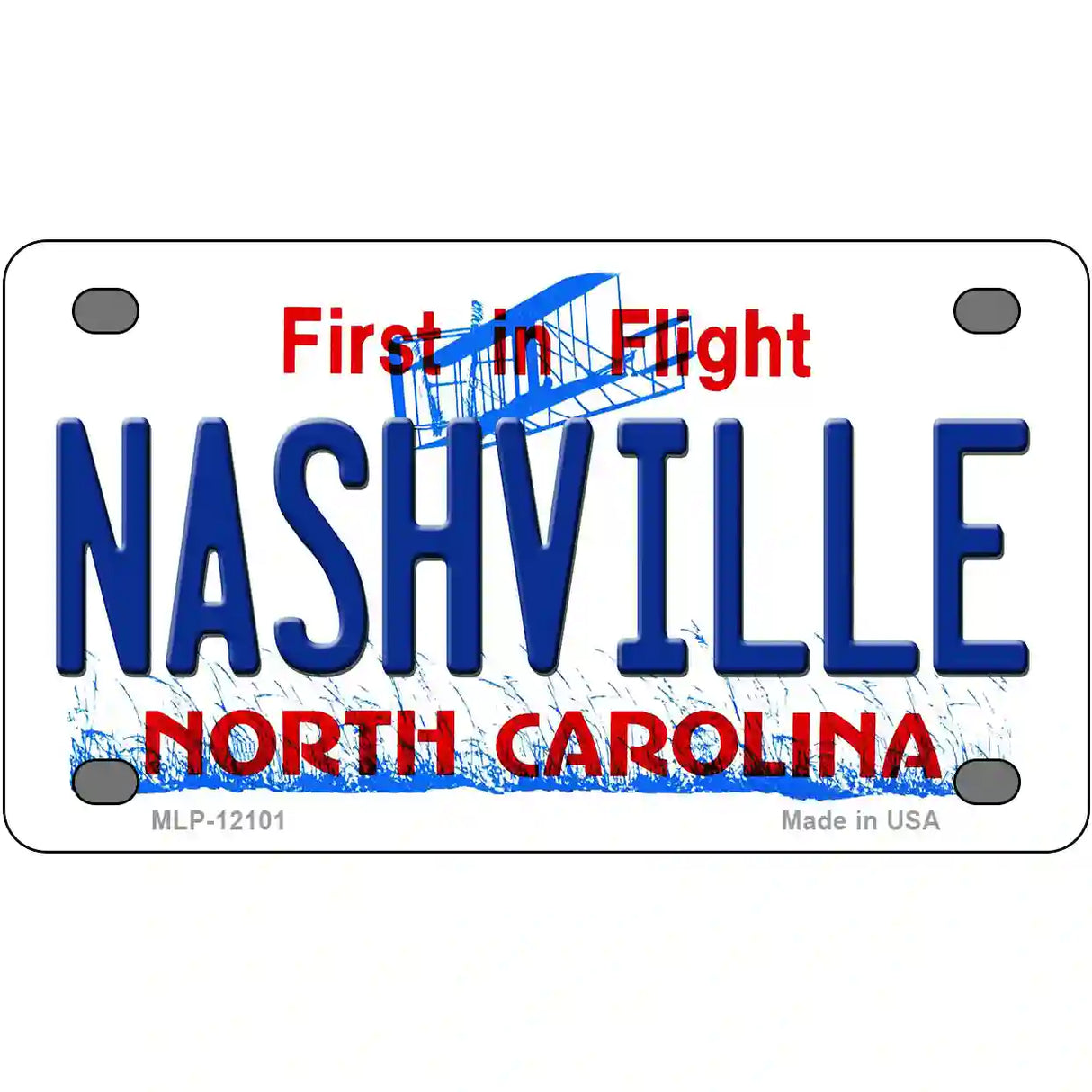 Nashville North Carolina State Novelty Metal License Plate 4" x 2.2" (MLP)