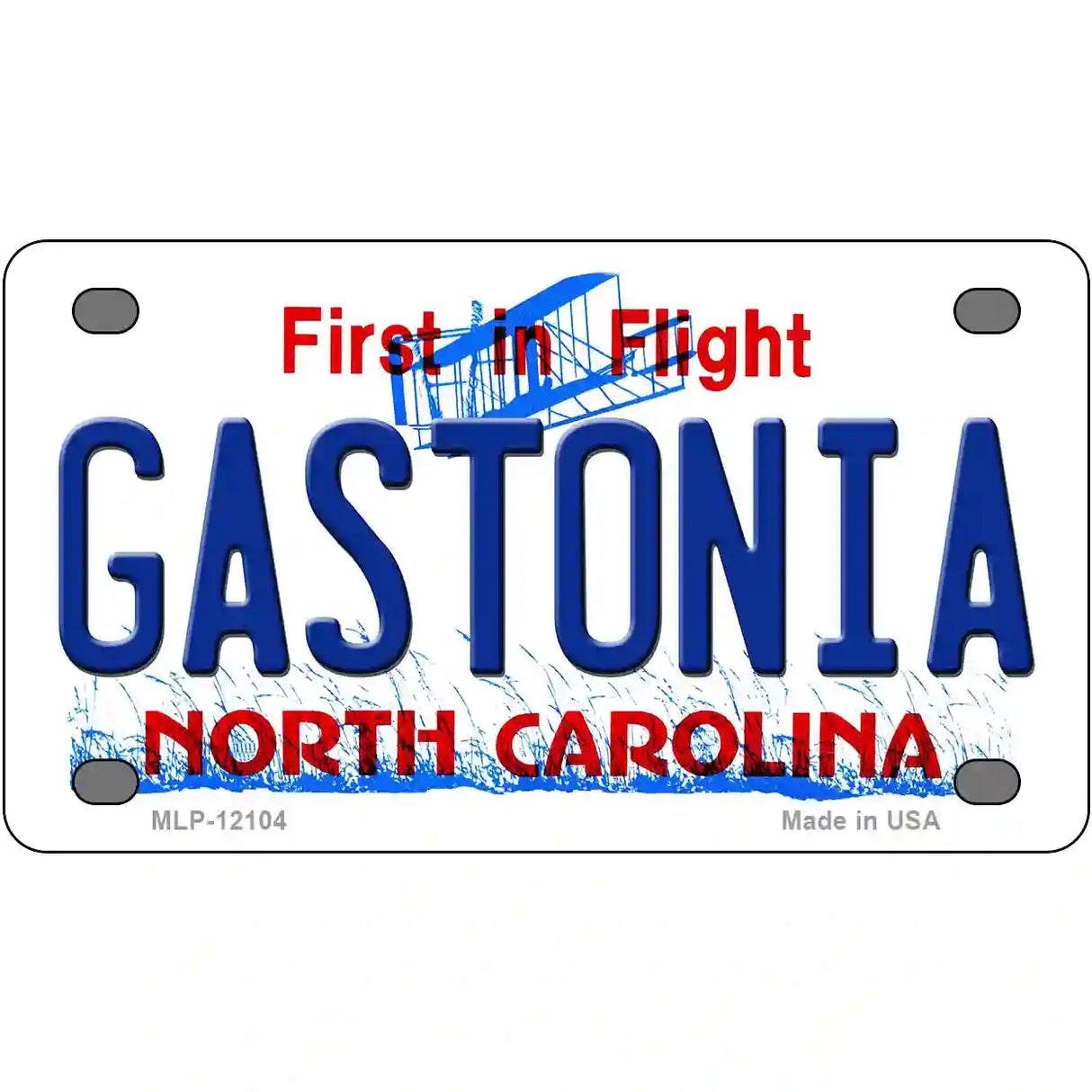 Gastonia North Carolina State Novelty Metal License Plate 4" x 2.2" (MLP)