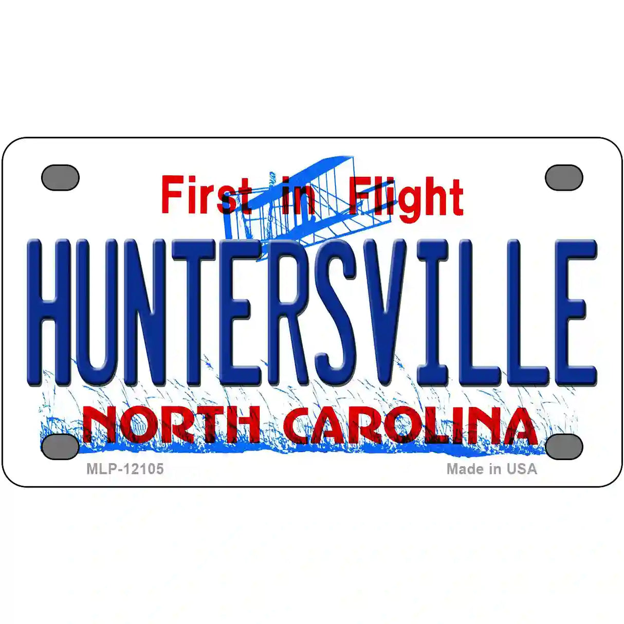 Huntersville North Carolina State Novelty Metal License Plate 4" x 2.2" (MLP)