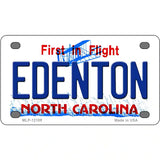 Edenton North Carolina State Novelty Metal License Plate 4" x 2.2" (MLP)