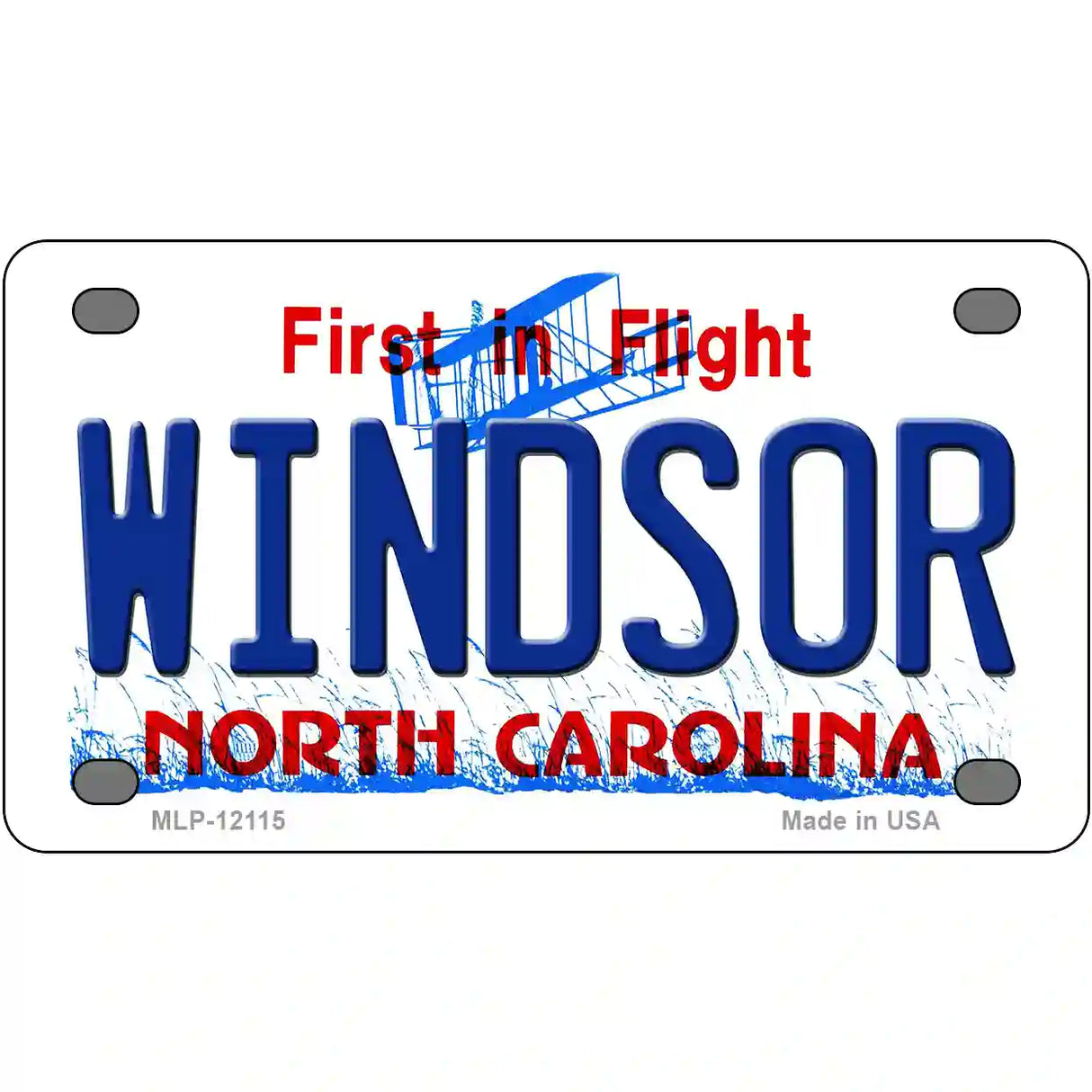 Windsor North Carolina State Novelty Metal License Plate 4" x 2.2" (MLP)