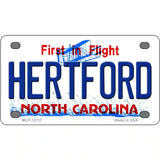 Hertford North Carolina State Novelty Metal License Plate 4" x 2.2" (MLP)