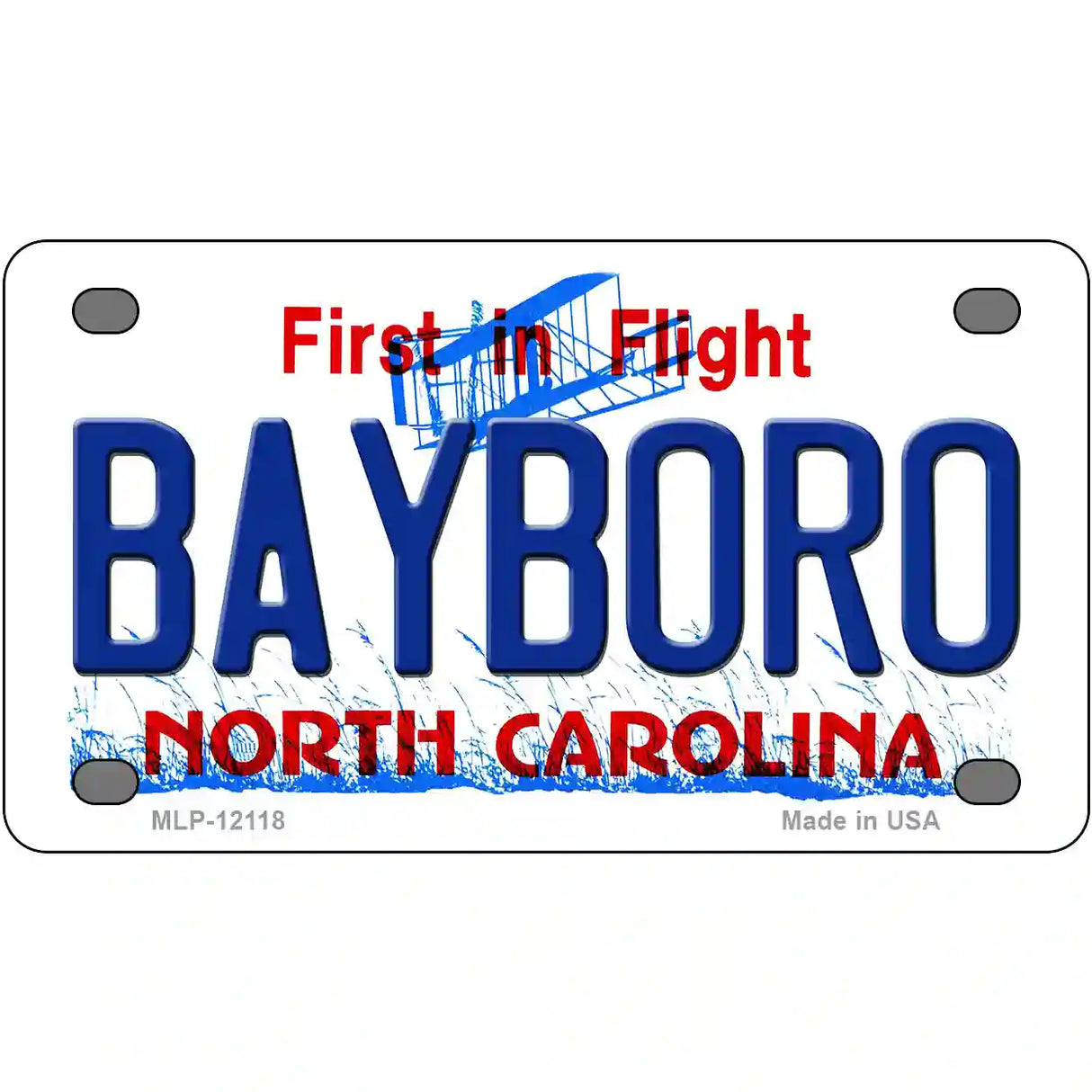 Bayboro North Carolina State Novelty Metal License Plate 4" x 2.2" (MLP)